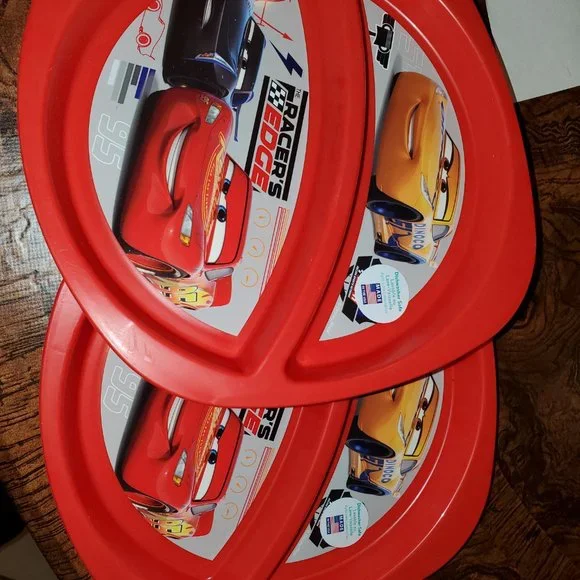 NWOT - The First Years Racers Edge "Cars" Plates - Picture 3 of 3